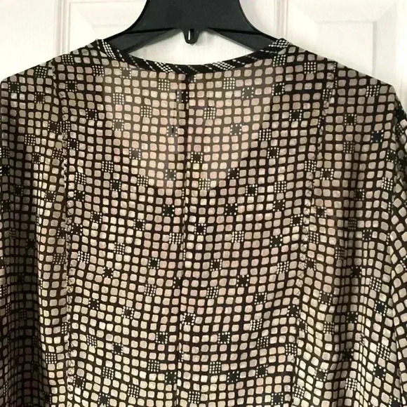 NWT Sigrid Olsen Sheer Top Brown size 16W - Picture 5 of 8